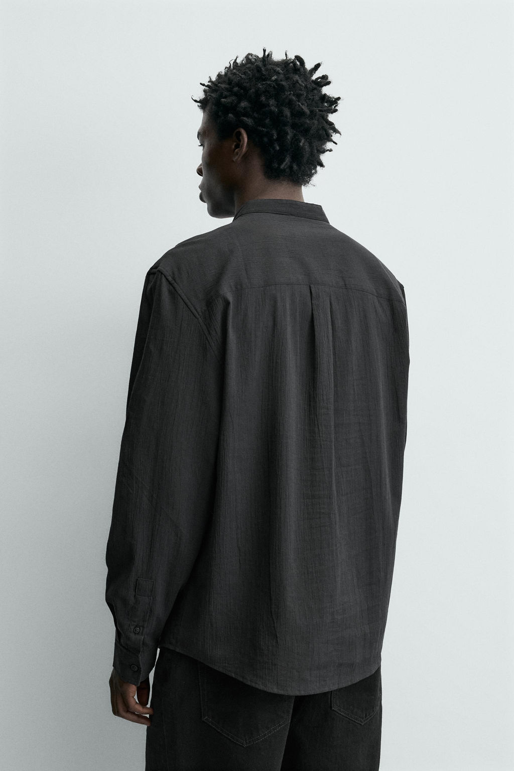 CAMISA EFECTO ARRUGADO / Carb?n - Zara фото 3