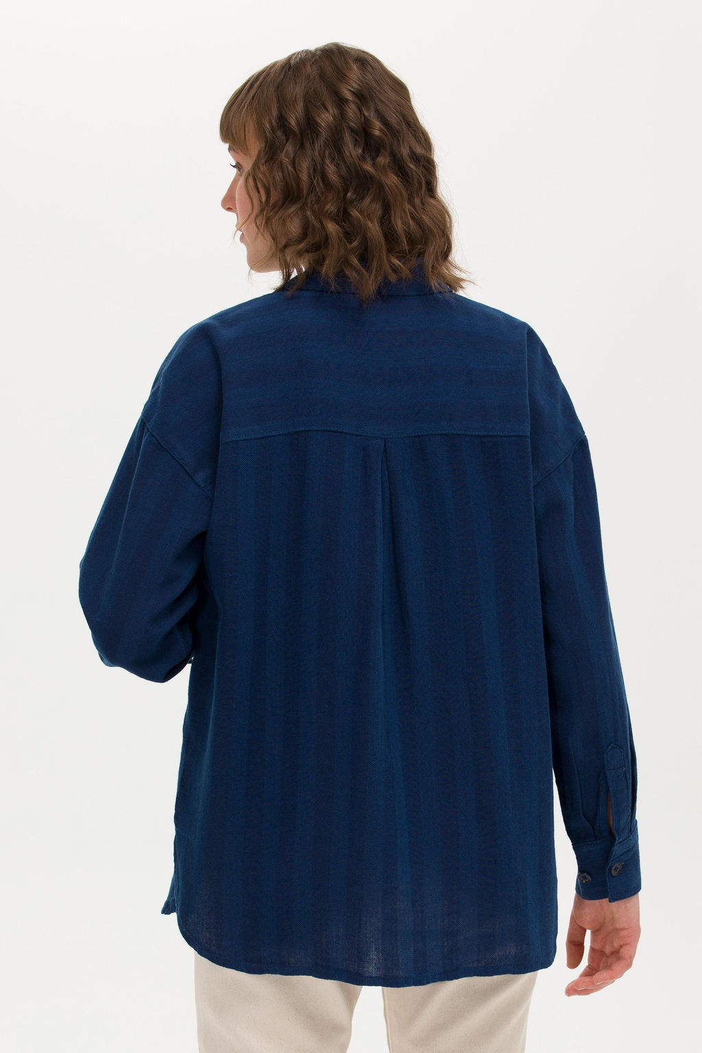 Женская темно-синяя джинсовая рубашка - U.s. polo assn фото 4