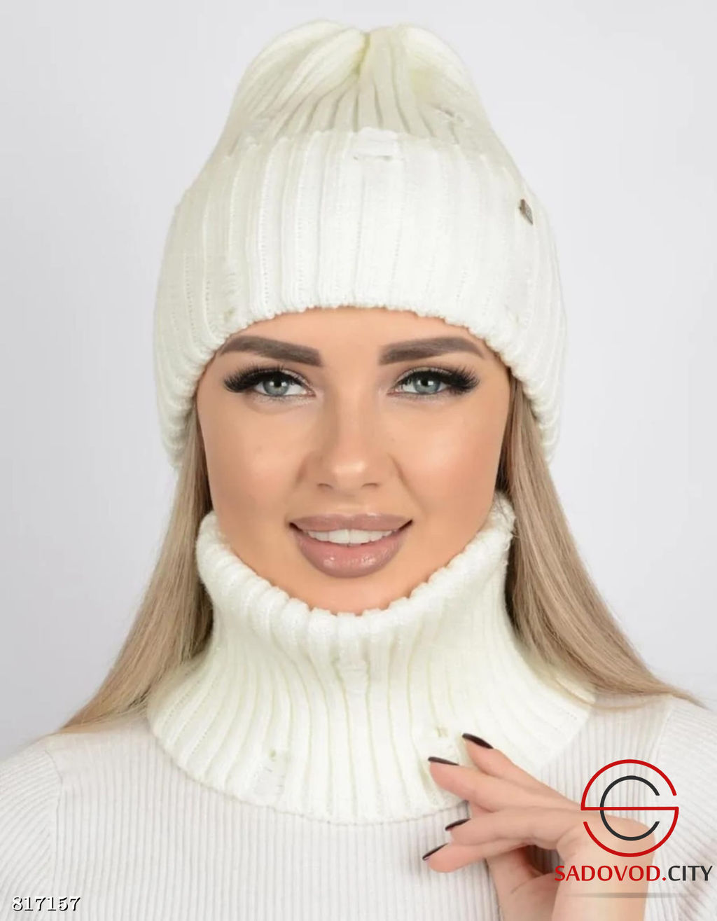 Шапка женская зимняя вязанная - Bruno фото 6