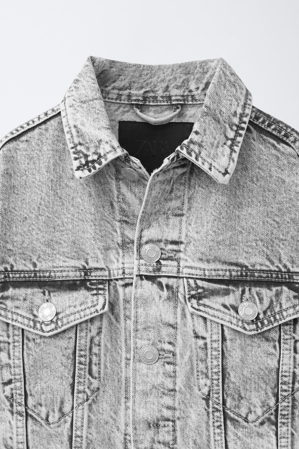 SOBRECAMISA DENIM / Gris claro - Zara фото 5