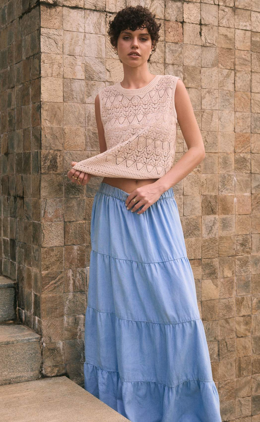 Юбка P512-0205 l.blue