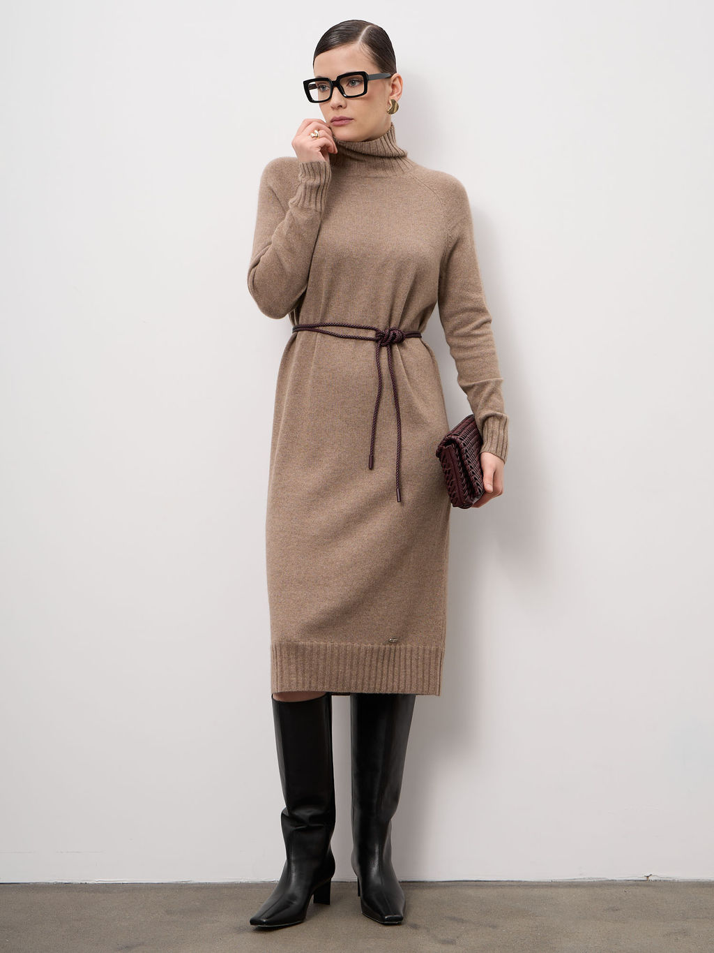 Платье из кашемира 13088 капучино