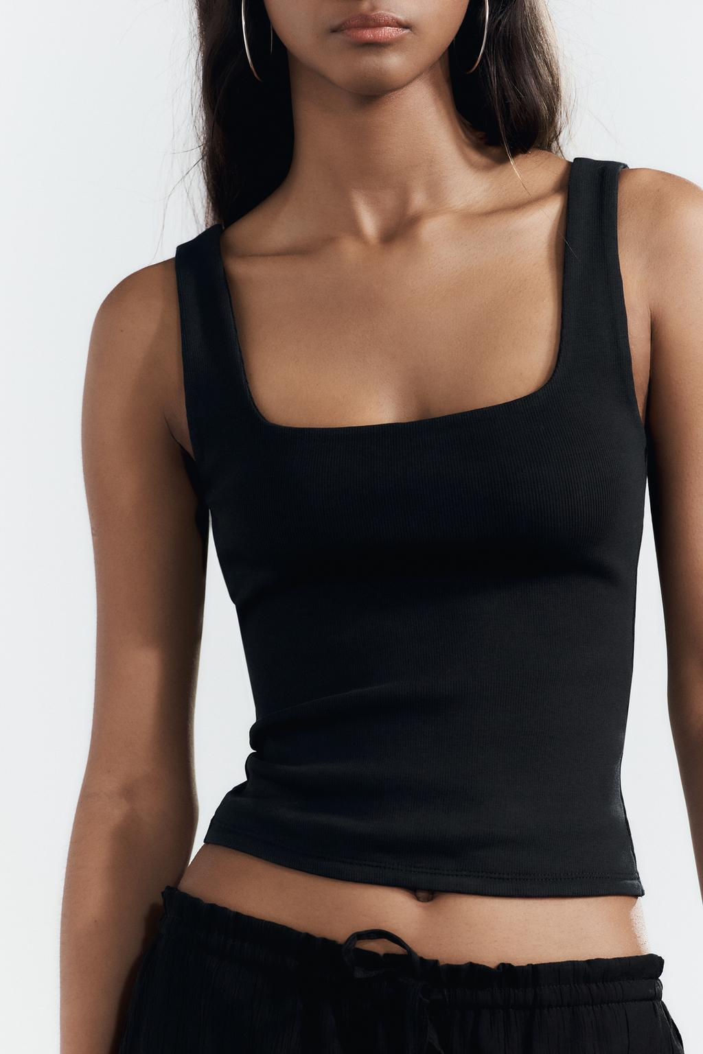 WIDE STRAP VEST TOP - Zara фото 4