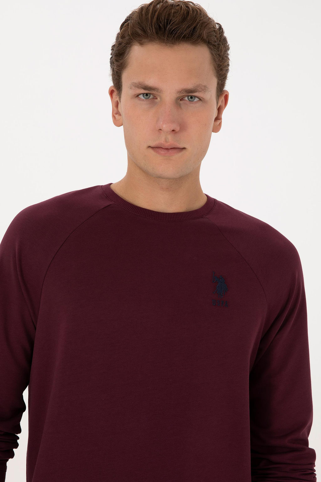 Erkek Bordo Basic Sweatshirt - U.s. polo assn фото 2