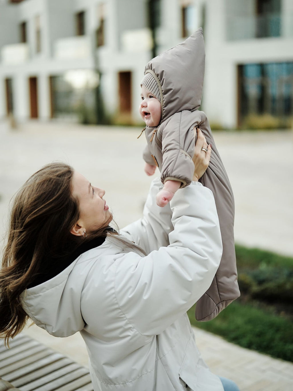 Комбинезон демисезонный с закрытой ножкой Латте 0+ - Bungly фото 6