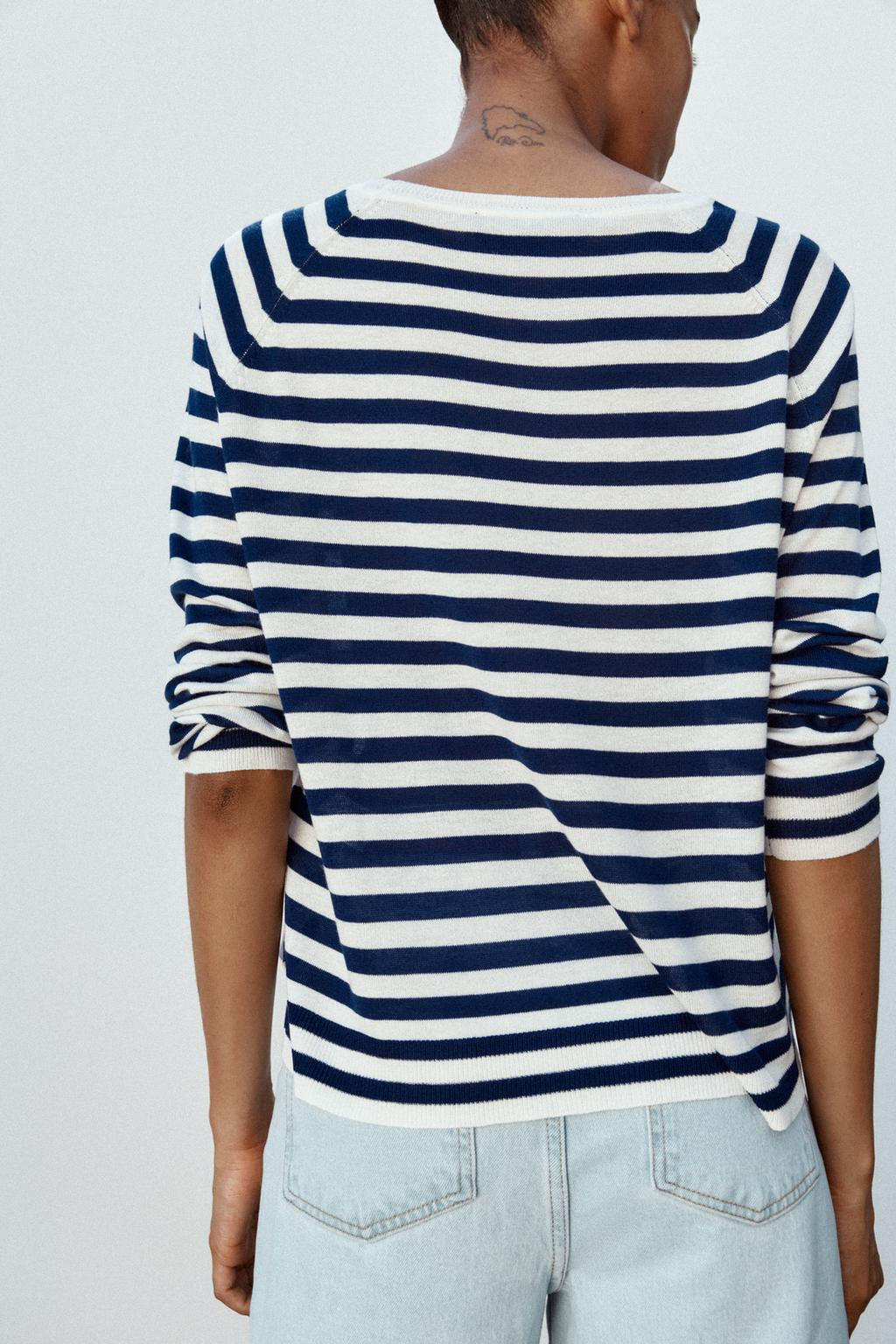 FINE KNIT STRIPED SWEATER - Zara фото 11