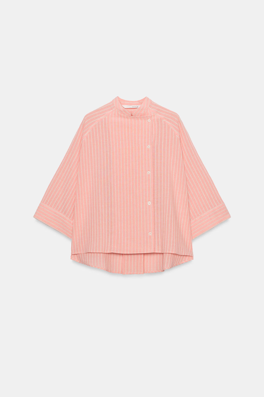 CAMISA ASIM?TRICA RAYAS ZW COLLECTION / Salm?n - Zara фото 3
