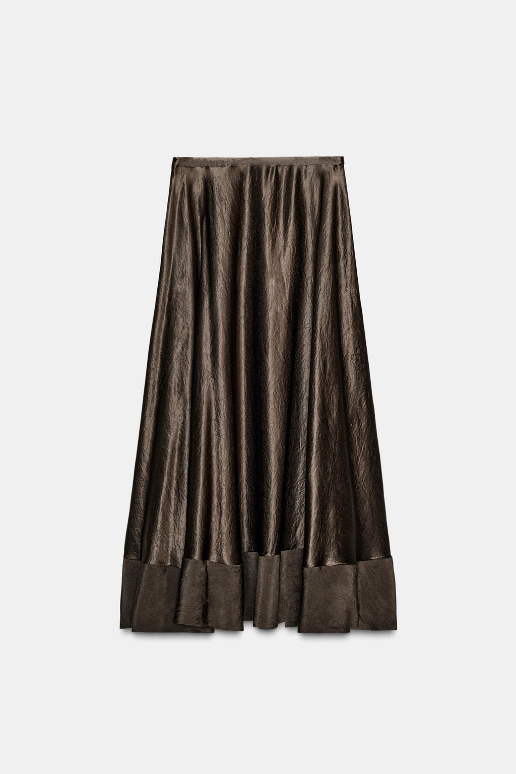ZW COLLECTION LIMITED EDITION SATIN MIDI SKIRT - Zara фото 5