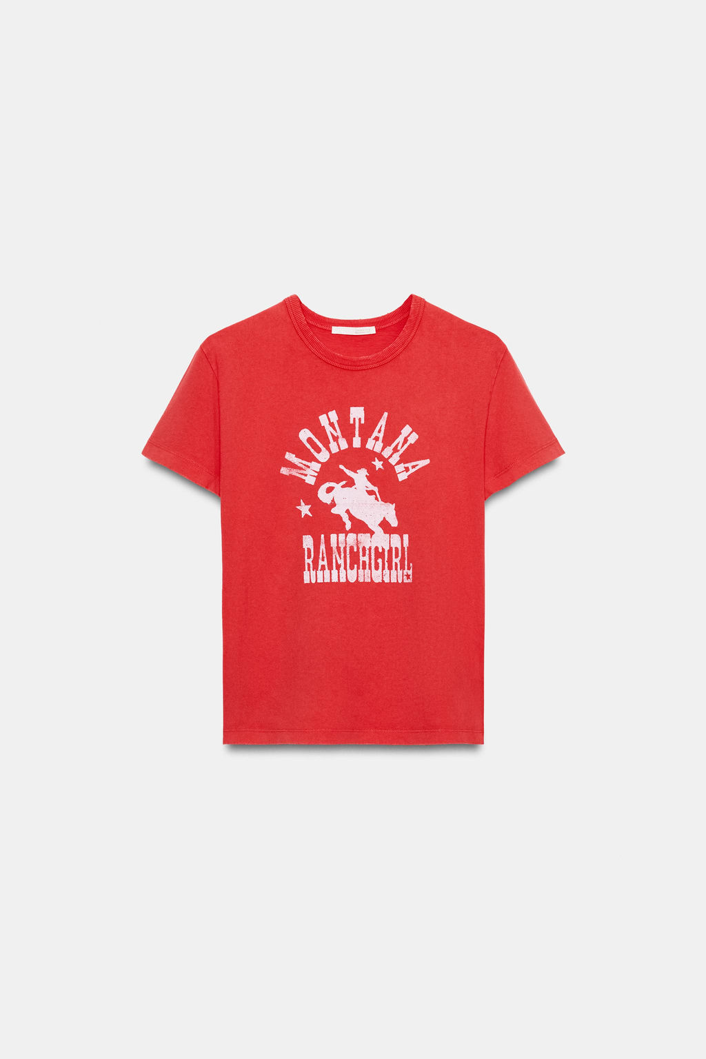 CAMISETA TEXTO DELANTERO / Rojo - Zara фото 3