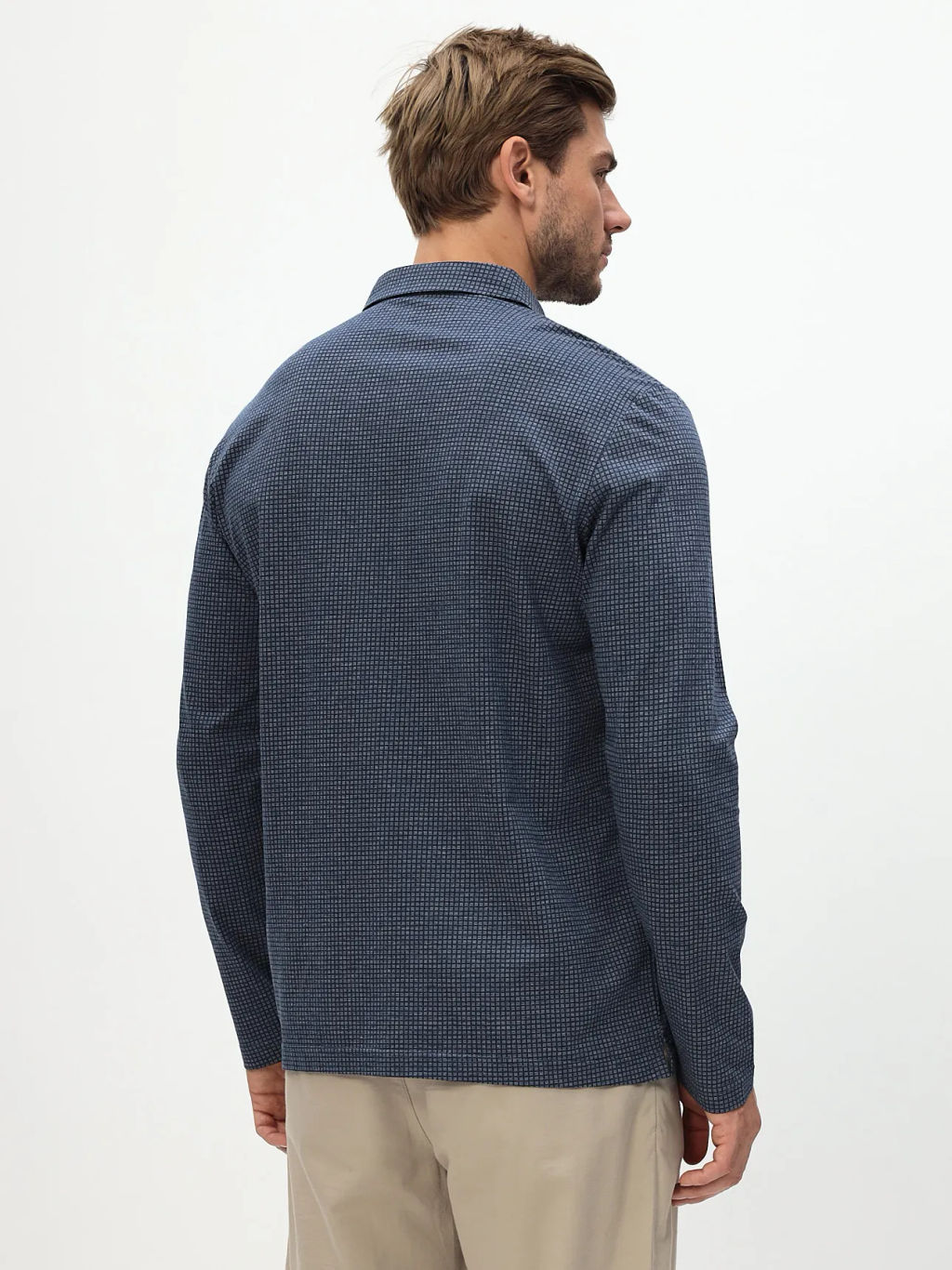 Джемпер мужской с воротником поло GREG G155-TD1246-LT6954 (синий)  фото 5