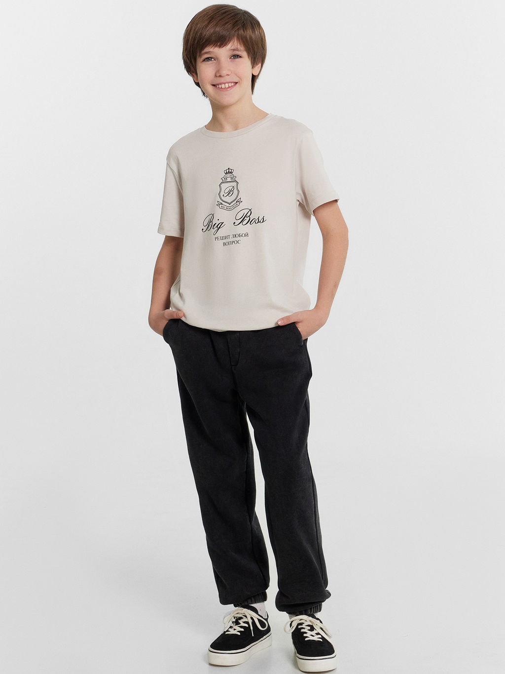 Футболка для мальчиков с принтом Big boss решит любой вопрос - Mark formelle фото 3
