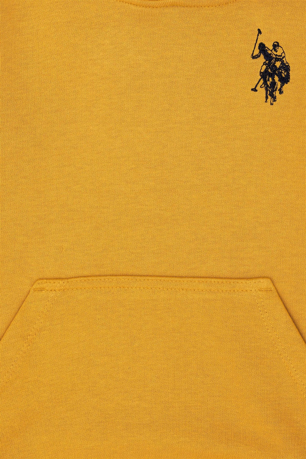 U. S. Polo Assn / Детская базовая толстовка с капюшоном горчичного цвета - U.s. polo assn фото 3