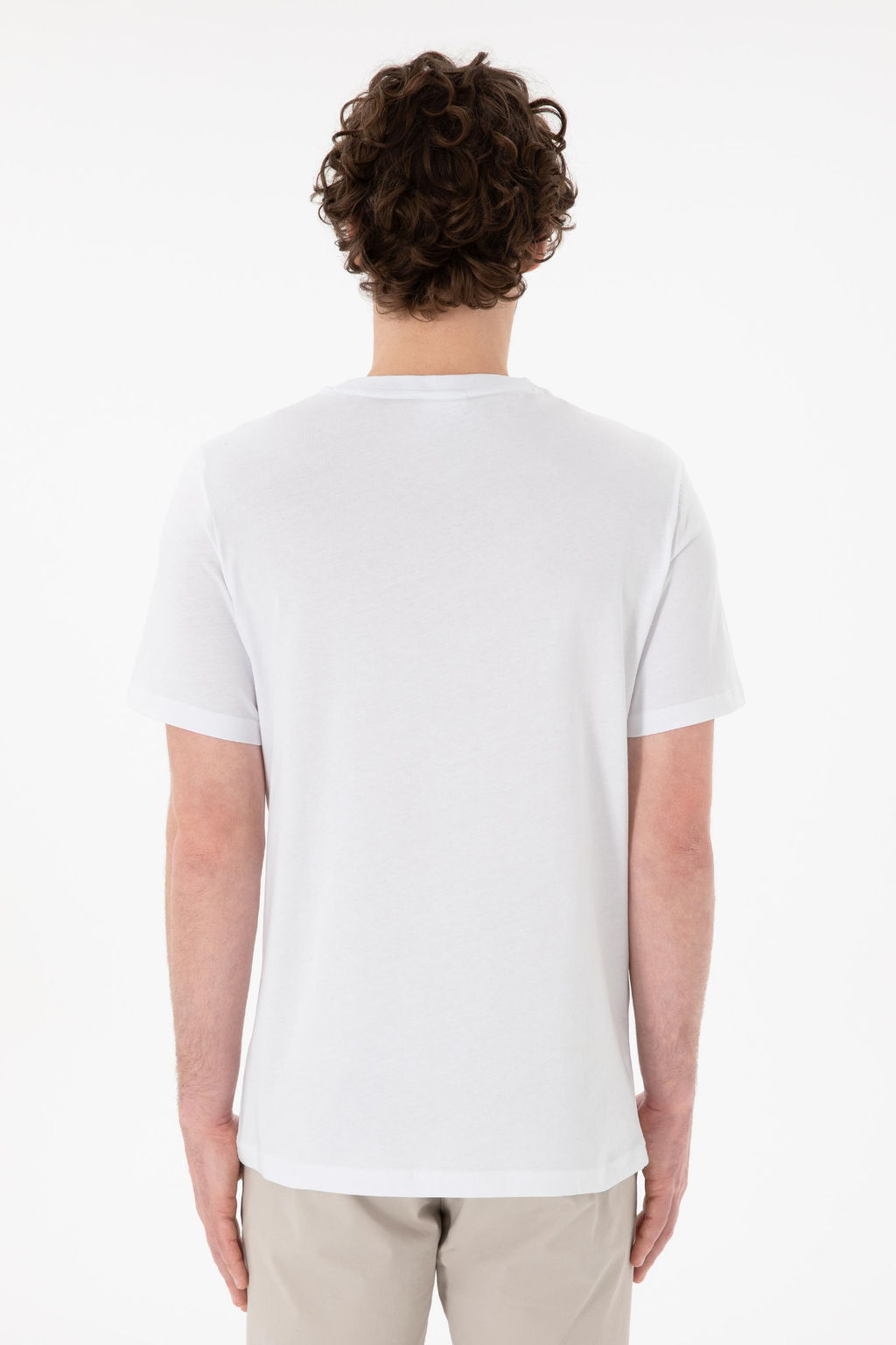 Erkek Regular Fit Bisiklet Yaka Beyaz Basic Ti__rt Sepette S_rpriz _ndirim - U.s. polo assn фото 6