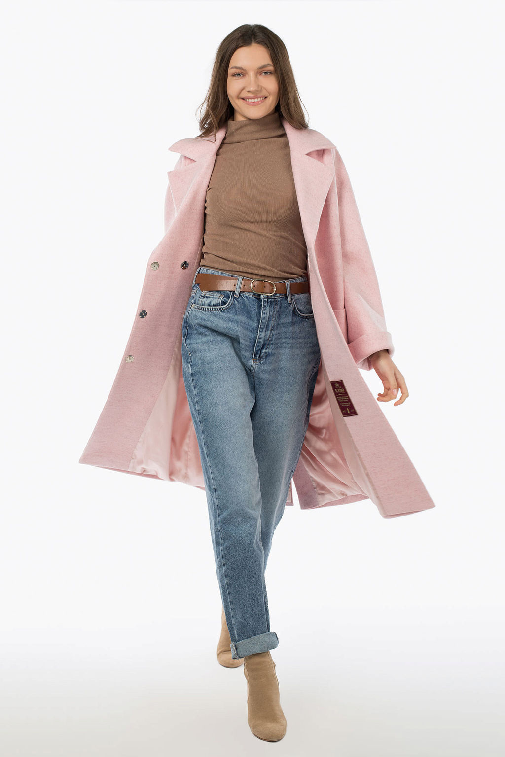 Пальто женское демисезонное (пояс) - El podio фото 2