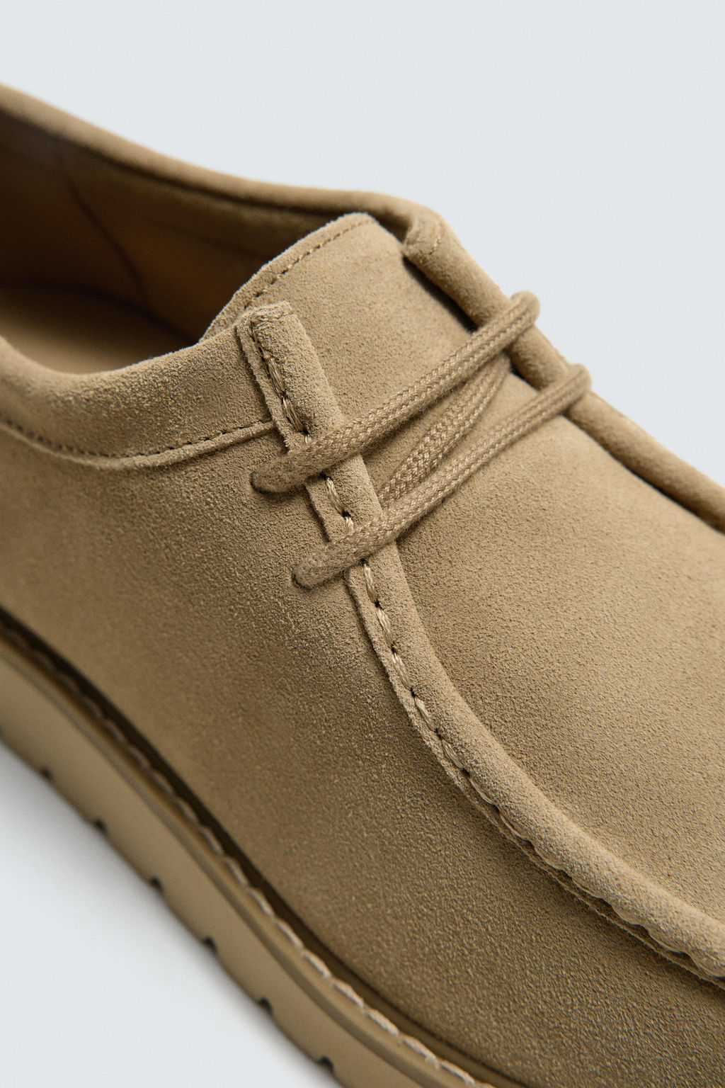 LEATHER MOC TOE SHOES - Zara фото 13