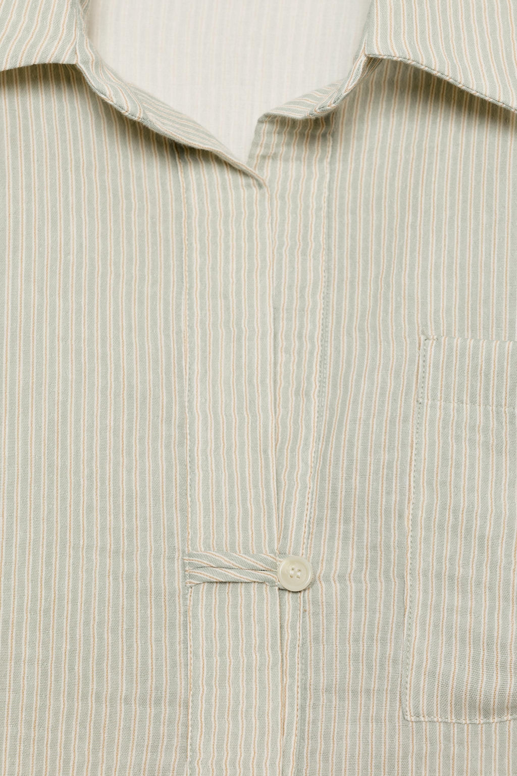 CAMISA ASIM?TRICA RAYAS ZW COLLECTION / Verde - Zara фото 8