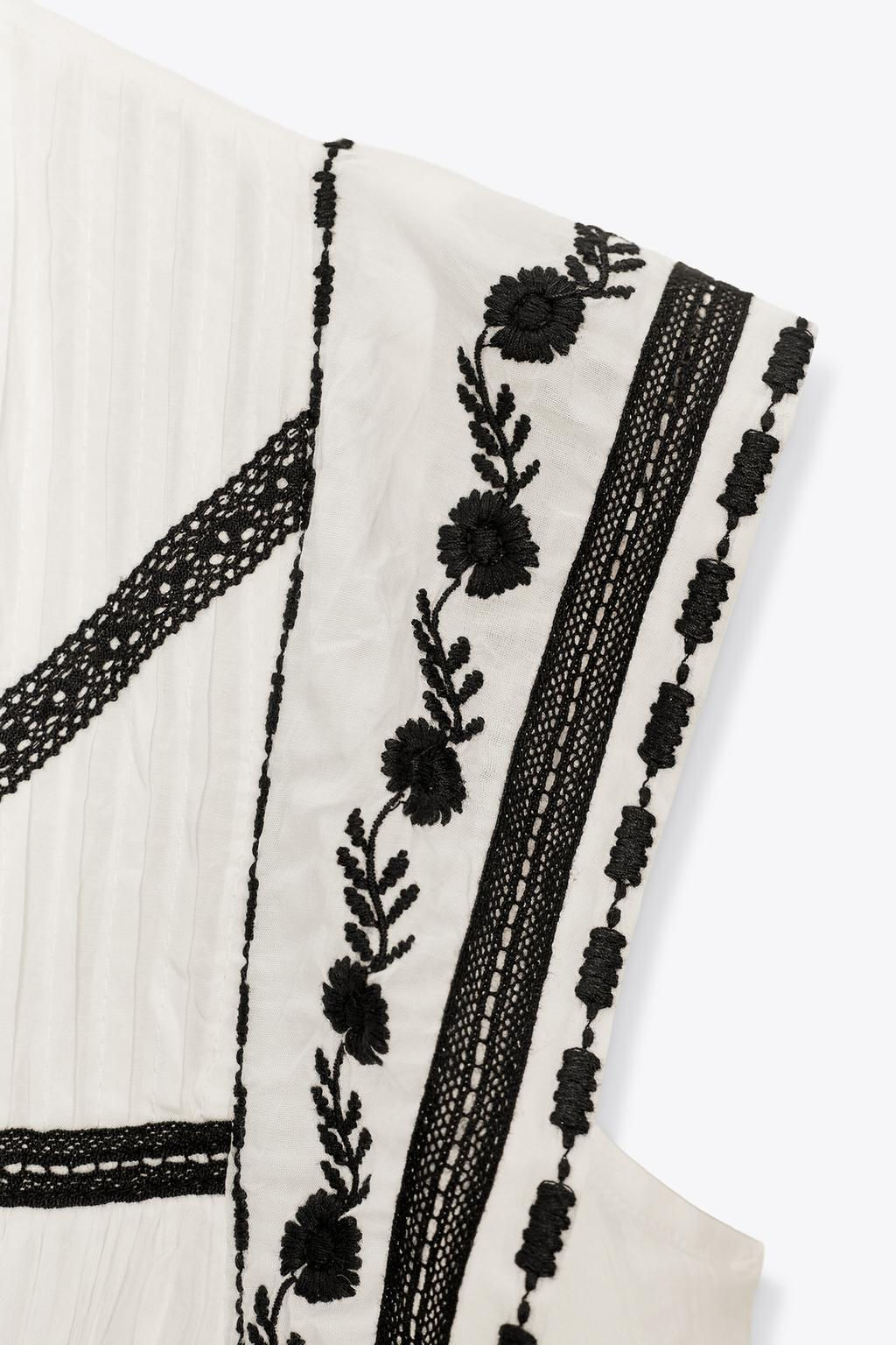 ZW COLLECTION EMBROIDERED SHORT DRESS - Zara фото 8