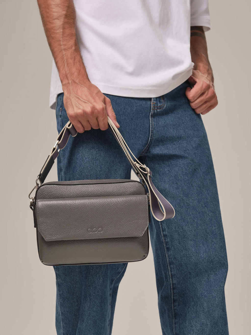 Мужская кожаная сумка Bora DBR 7113 мышиный фото 5