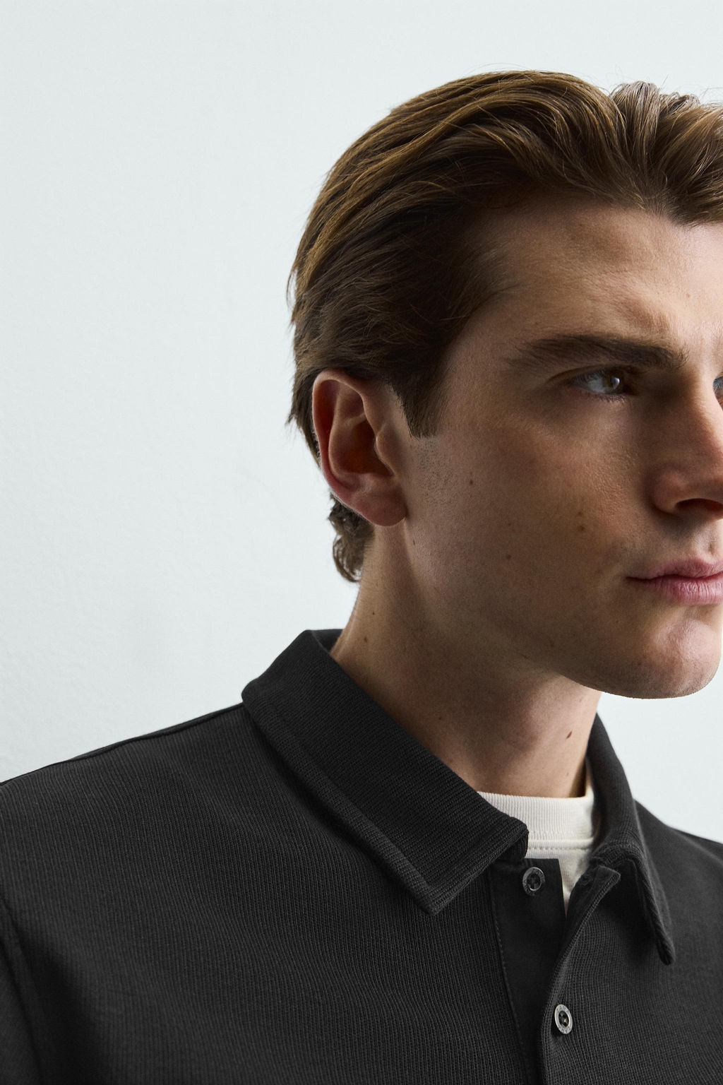 POLO REGULAR FIT ESTRUCTURA / Negro - Zara фото 6