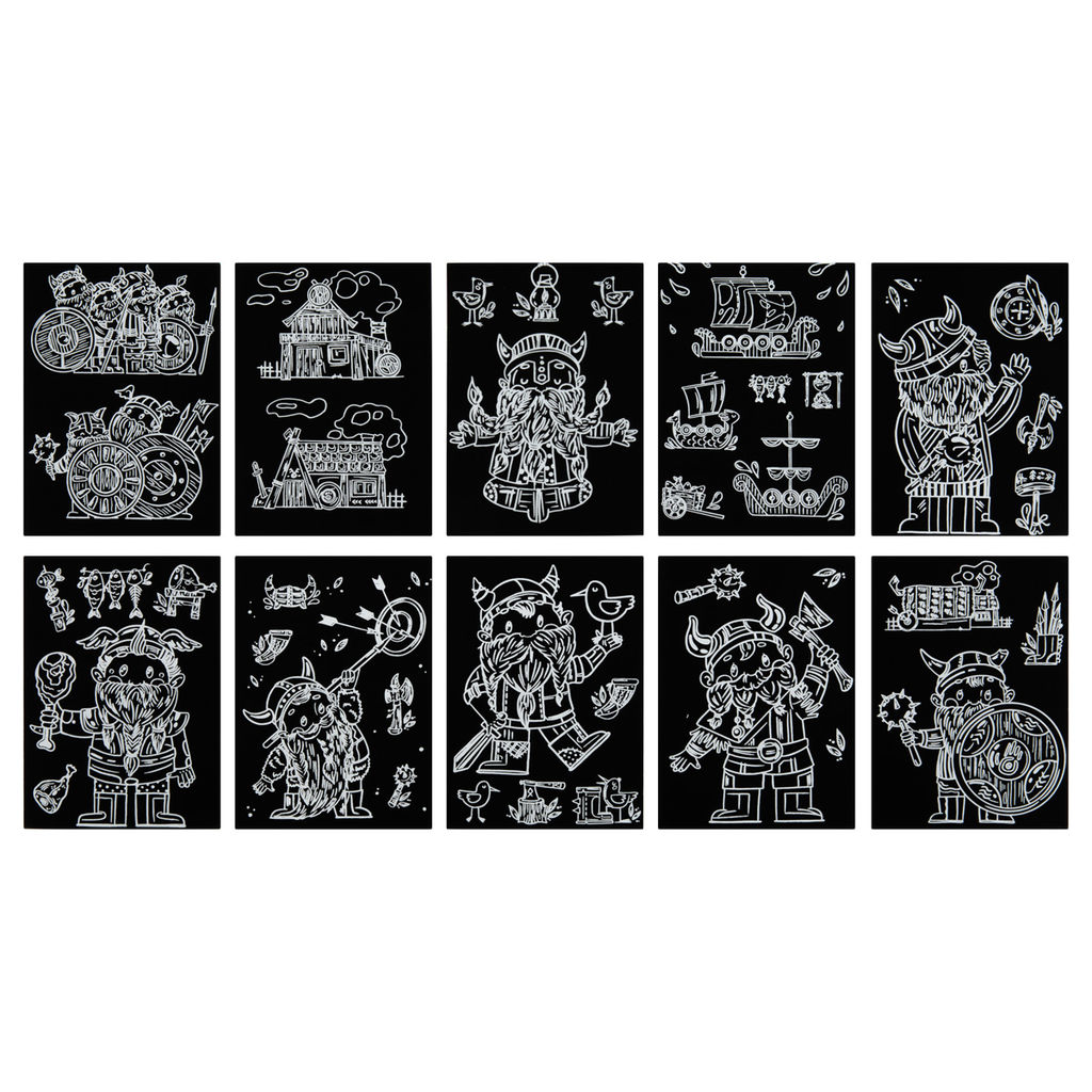 Hobbius GHPS-06 Набор для творчества Гравюра-блокнот 10 x 14 см Викинги  фото 4