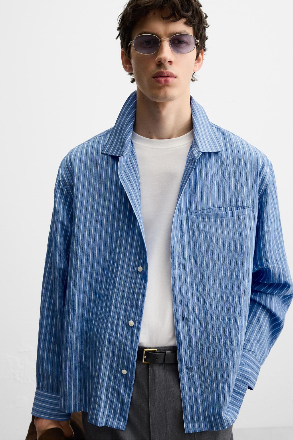 STRIPED FLOWING SHIRT - Zara фото 5