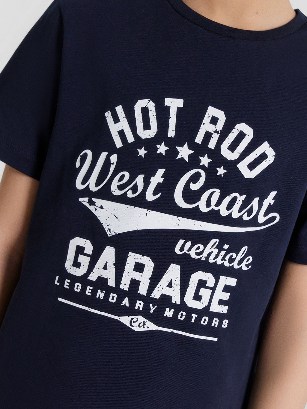 Комплект домашний для мальчиков синий с принтом "West coast"