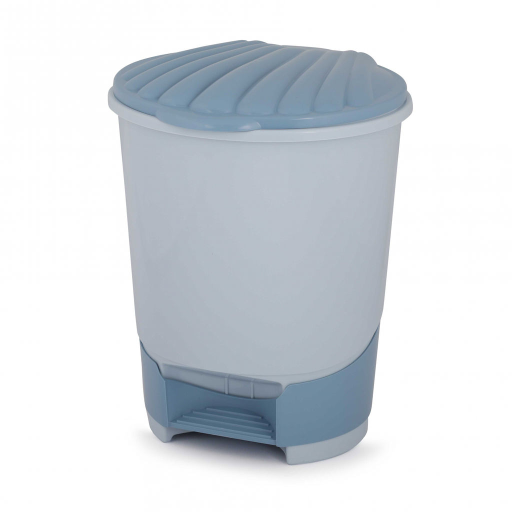Ведро для мусора с педалью 10л. голубой М1380 - Альтернатива фото 2