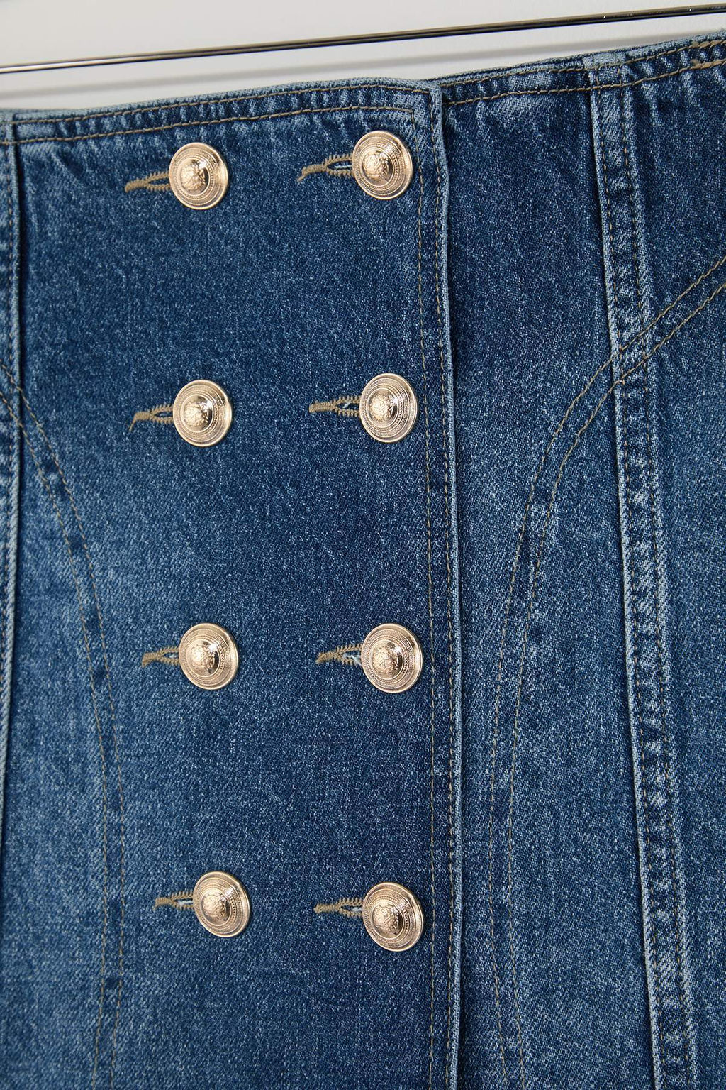 Mavi Dugme Detayl? Az Esnek Mini Denim Etek TWOSS26ET00012 - Trendyolmilla фото 2