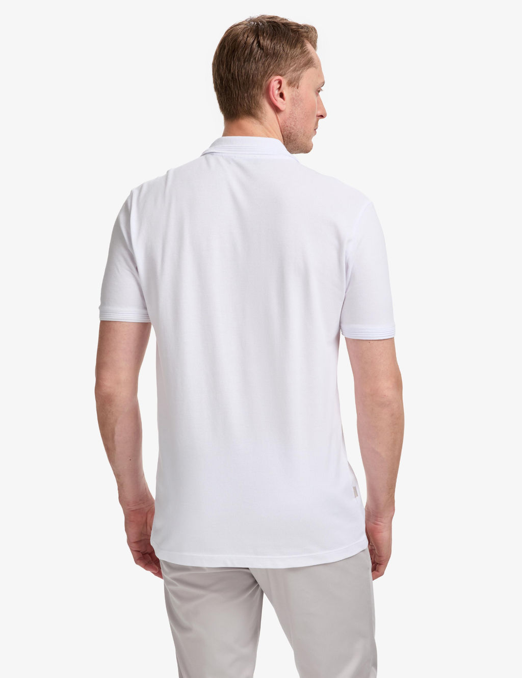 Beyaz Regular Fit %100 Pamuk D__meli Polo Yaka Basic Ti__rt