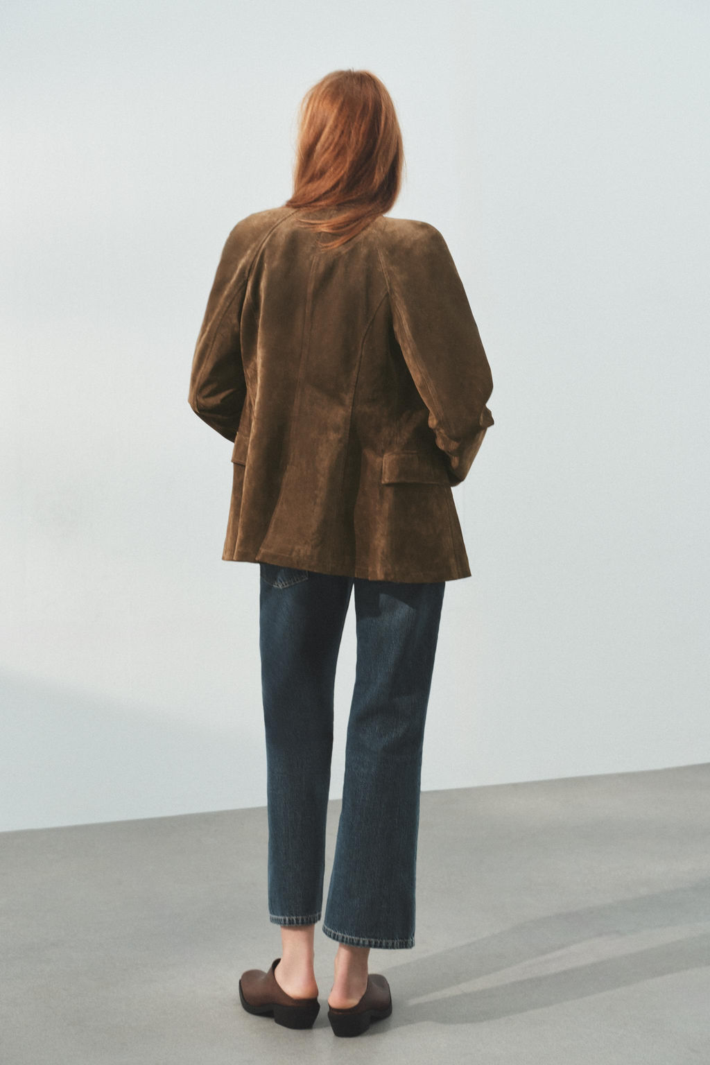 FITTED 100% SUEDE LEATHER JACKET - Zara фото 4