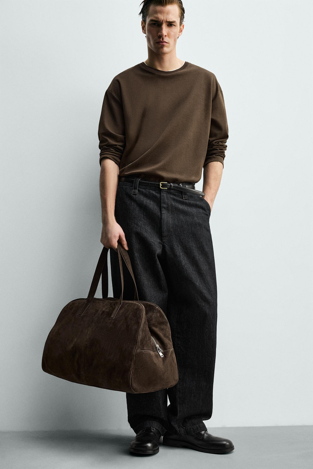 T-SHIRT WITH CONTRAST DOUBLE-LAYER HEMS - Zara фото 6