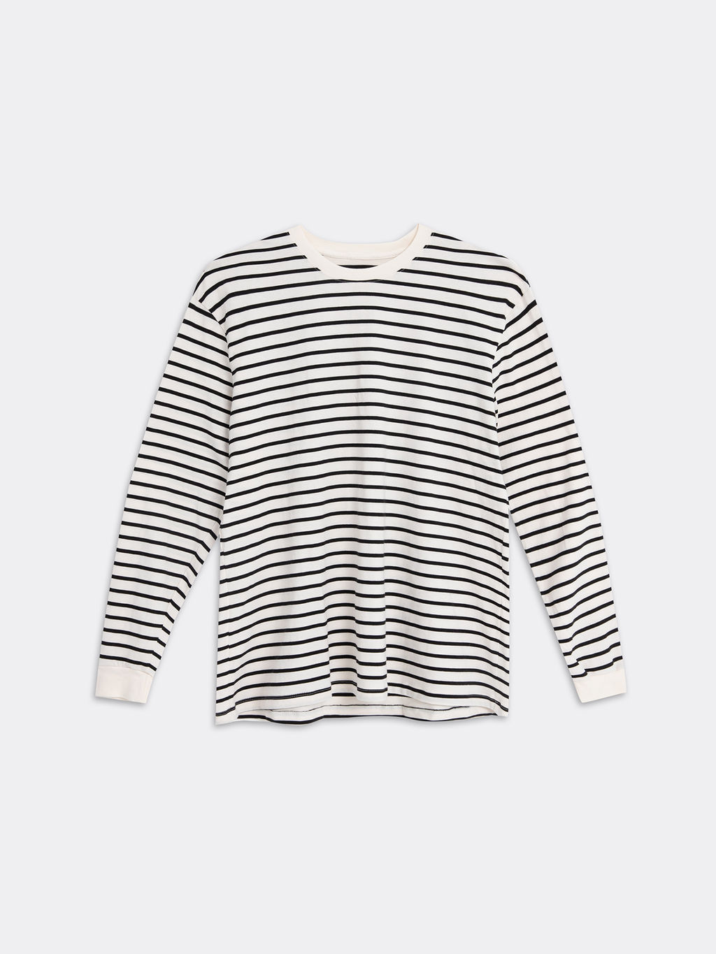 Лонгслив мужской молочный в черную полоску молочно -черная полоска1 121811 - Mark formelle фото 5