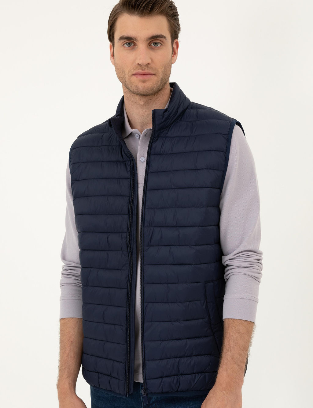 Lacivert Dolgulu Ultra Hafif _i_me Yelek - Pierre cardin фото 3