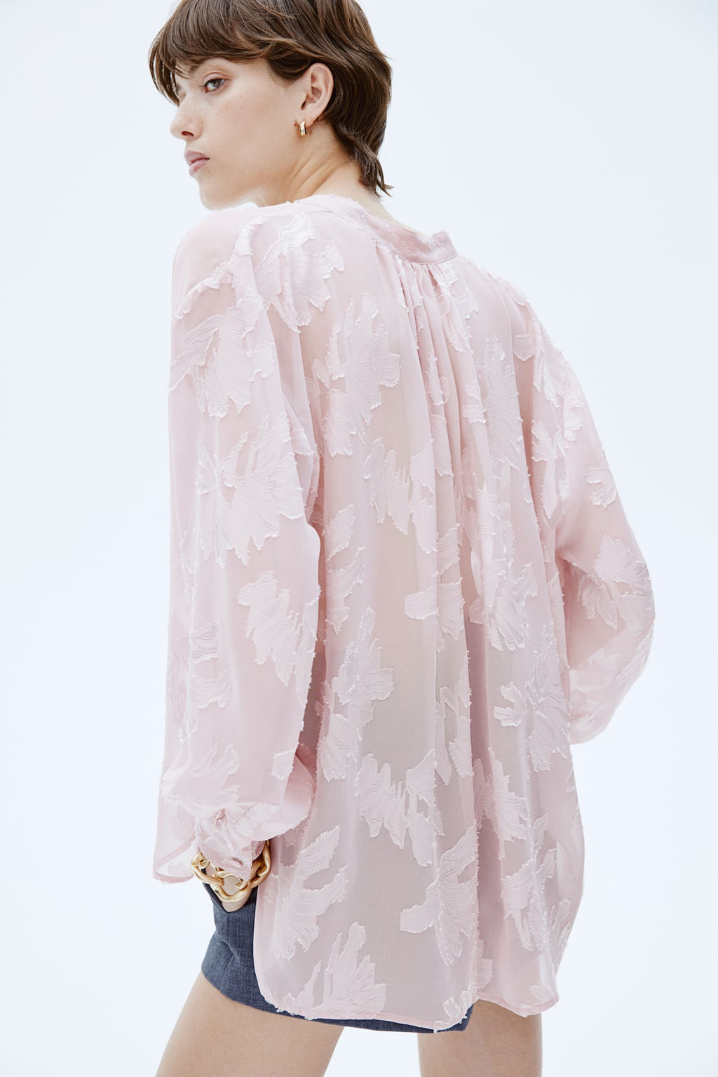 Blusa en tejido jacquard - H&m фото 4