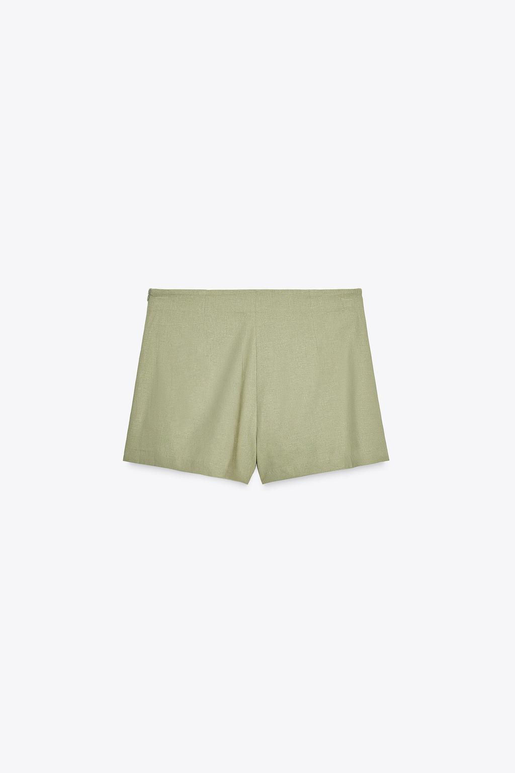 GATHERED LINEN BLEND SKORT - Zara фото 6
