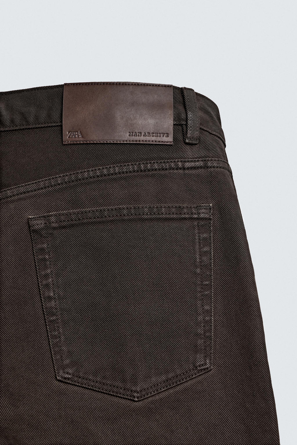 WAXED FINISH STRAIGHT-LEG JEANS - Zara фото 10