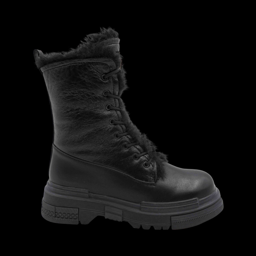 Ботинки на меху YM1972A черные