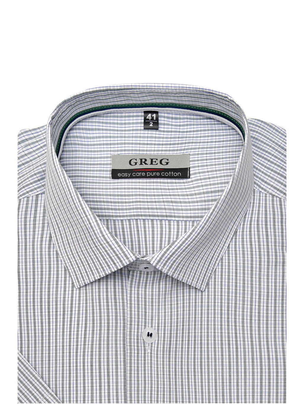 Сорочка мужская короткий рукав GREG 144/201/6137/Z/1p