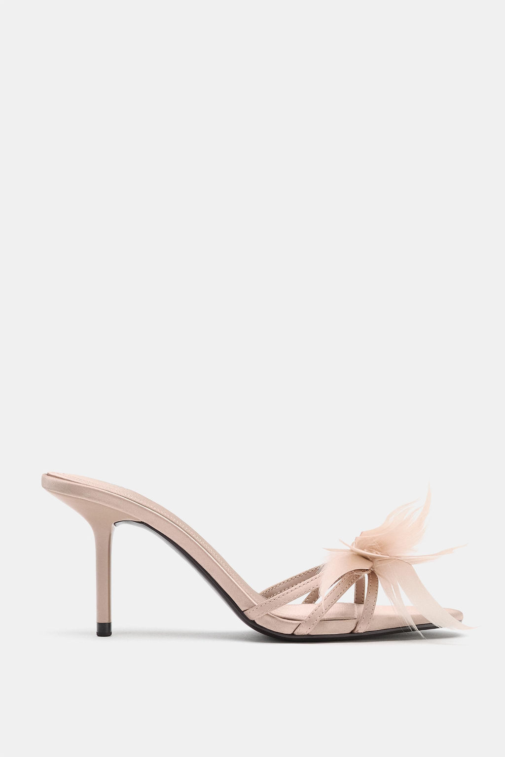 SANDALIA TAC?N DETALLE PLUMAS / Rosa Pastel - Zara фото 4