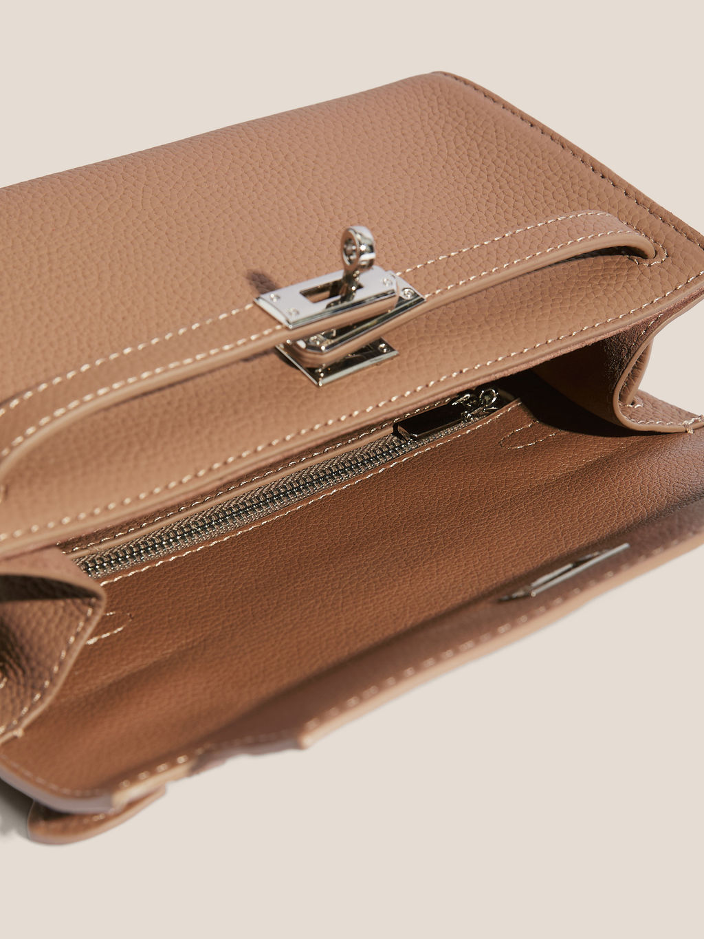 Женская сумка с ручкой TENDANCE Артикул 4533892, бежево-коричневый  фото 4