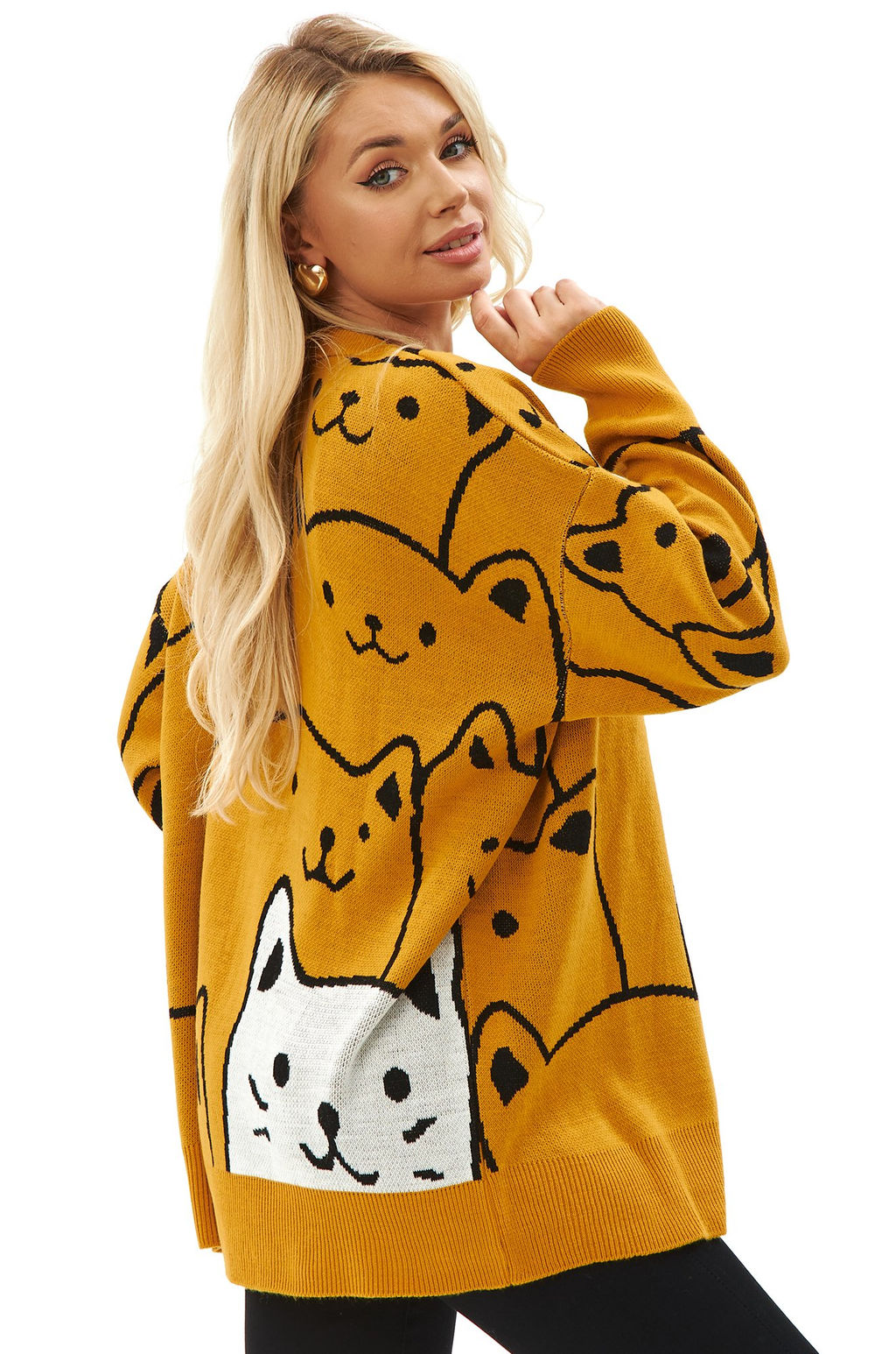 Женский удлиненный свитер оверсайз Happyfox