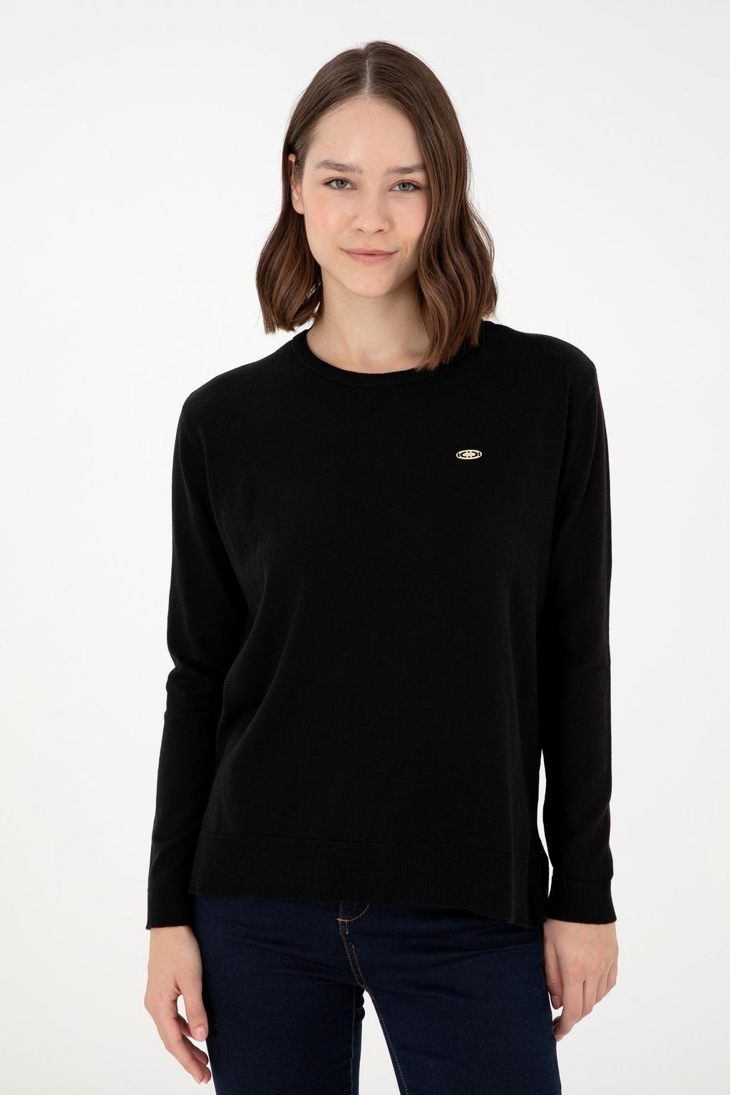 Женский черный базовый свитер - U.s. polo assn фото 3