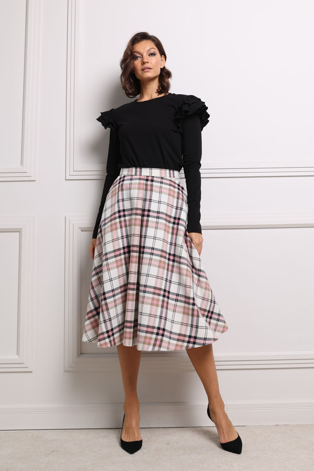 Юбка миди со складкой - Looklikecat фото 2