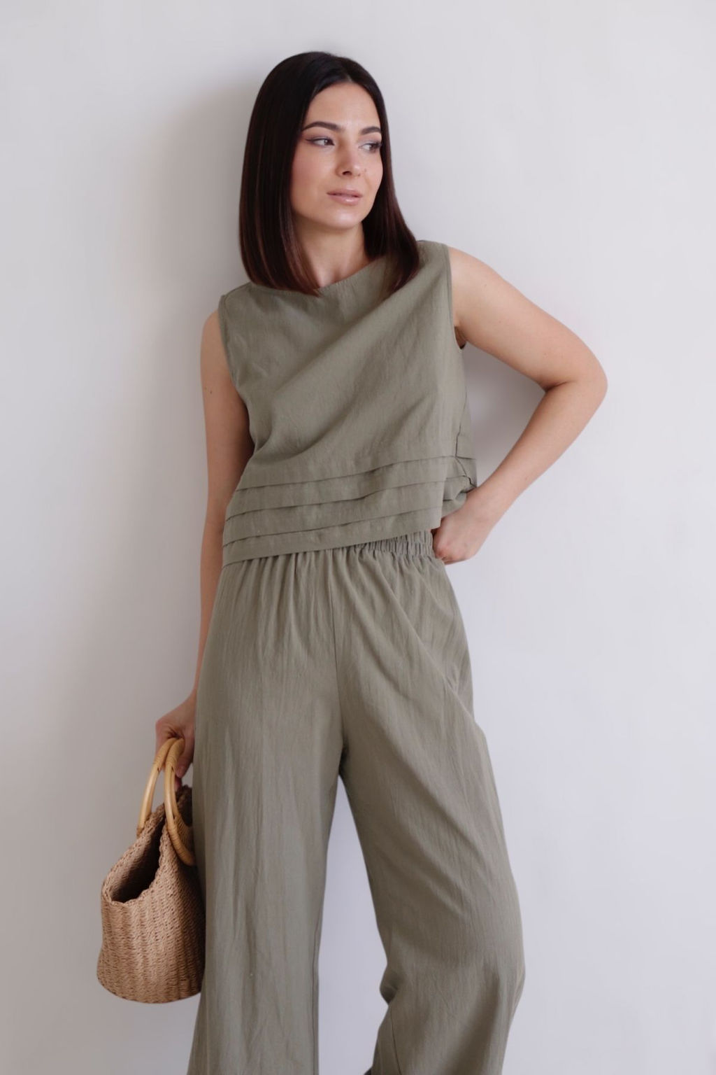 Martichelli Костюм брючный хлопковый хаки  фото 6