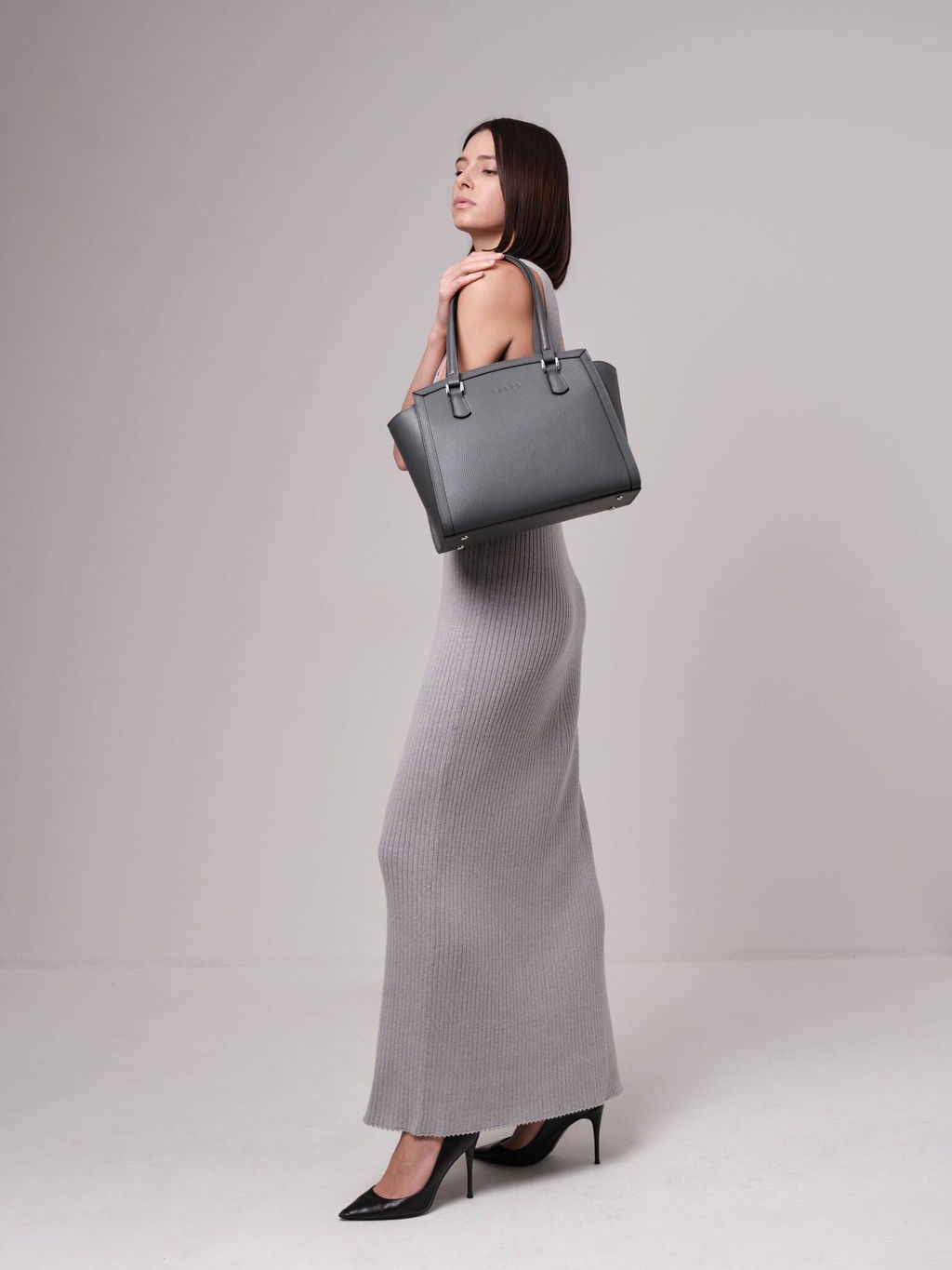 Сумка кожаная Azaro 30690 хром