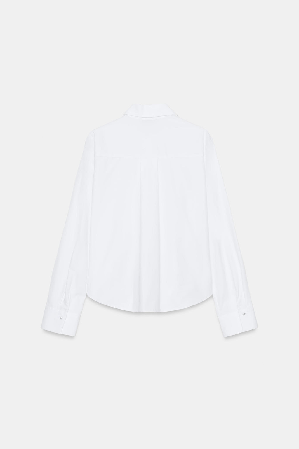 POPLIN SHIRT WITH FAUX PEARLS - Zara фото 8