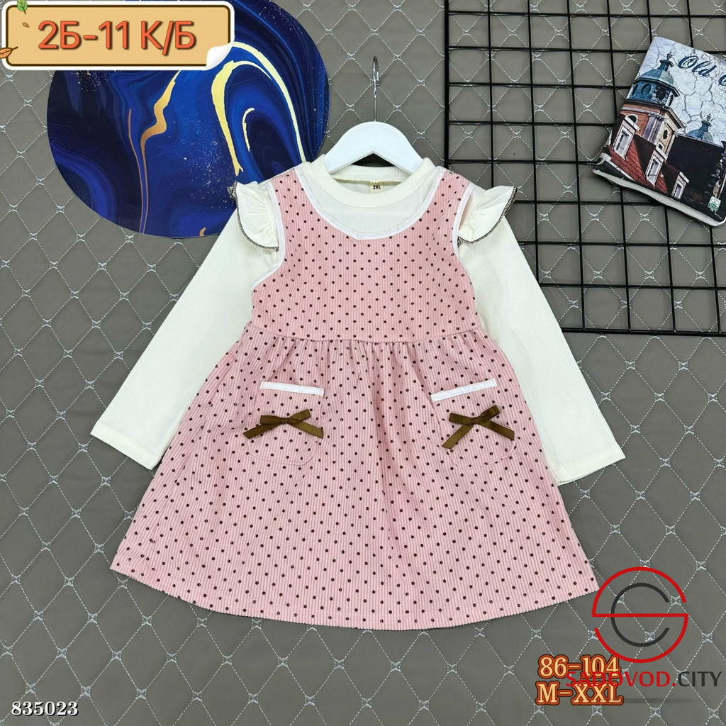 Платье для девочки в горошек