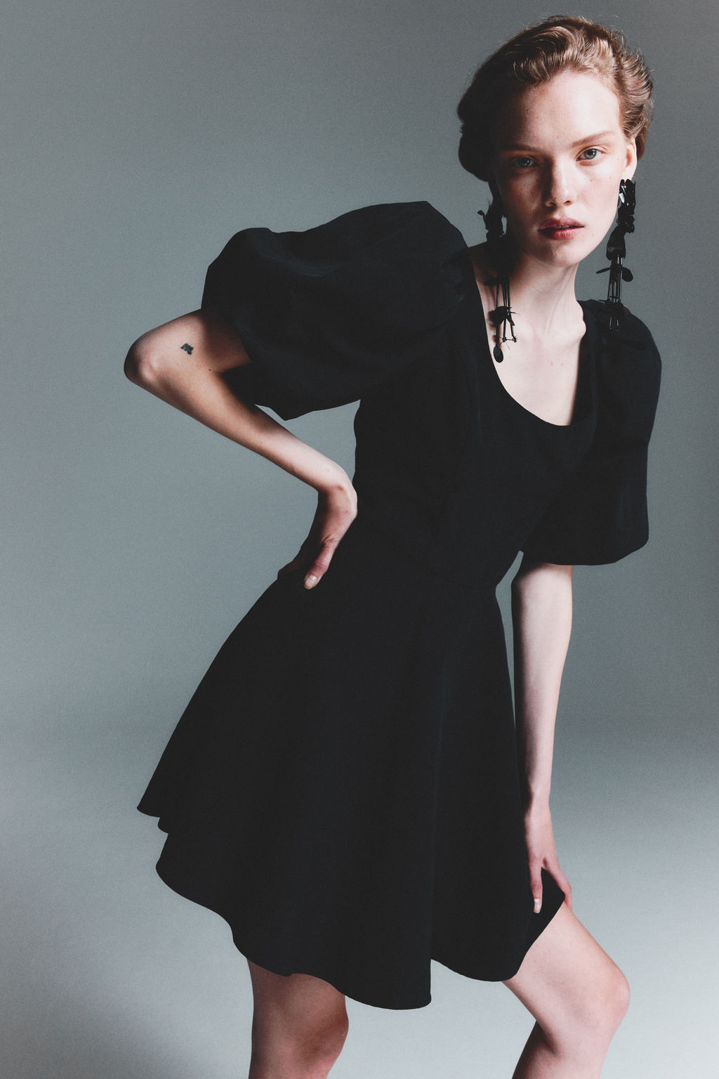 Vestido con mangas globo - H&m фото 3