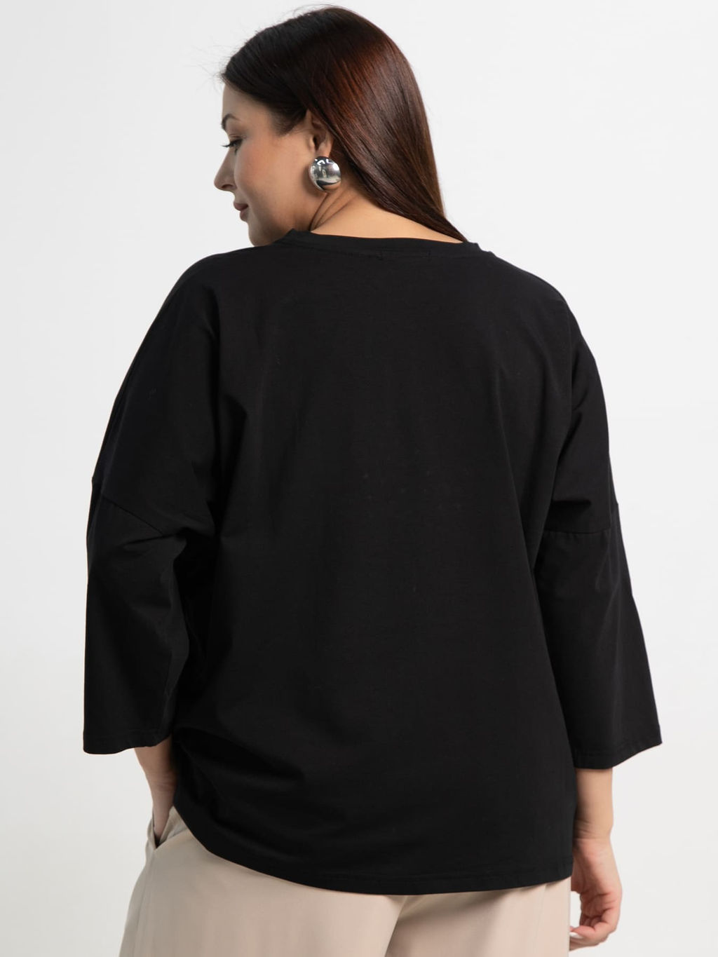 Блуза Ромашка (черная) Б15384-24М