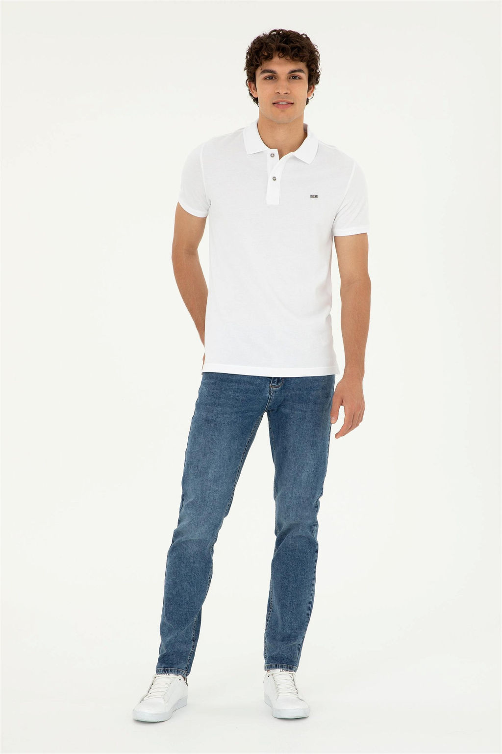 Мужская белая базовая футболка - U.s. polo assn фото 4